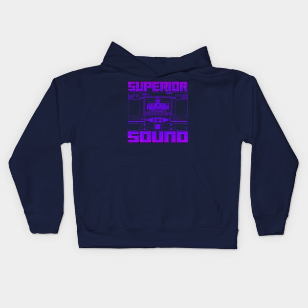 Superior Sound Kids Hoodie by elblackbat